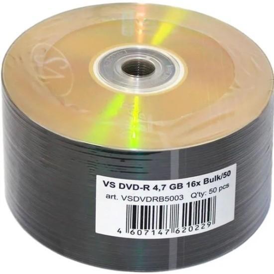 Диск DVD-R VS 4.7 Gb, 16x, Bulk (50), (50/600) - фото 1 - id-p218811364