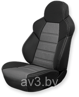Чехлы на сиденья DINAS модель DRIVE Экокожа, цвет черный - серый ПЕРЕД , Оригинал