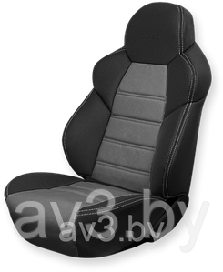 Чехлы на сиденья DINAS модель DRIVE Экокожа, цвет  черный - серый ПЕРЕД , Оригинал