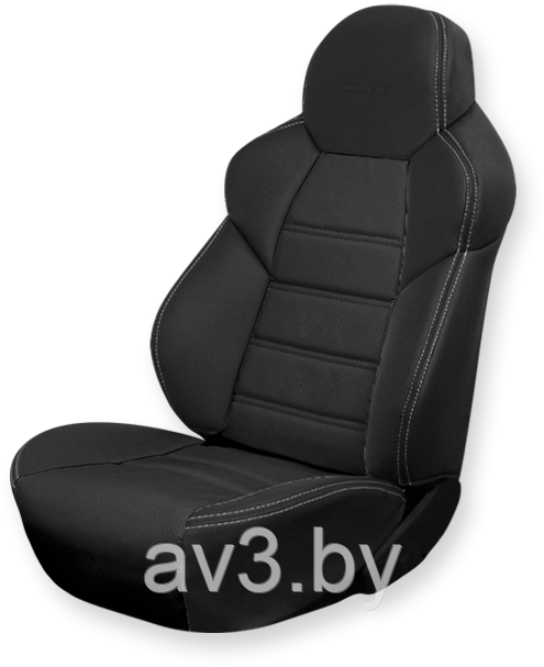 Чехлы на сиденья DINAS модель DRIVE Экокожа, цвет черный ПЕРЕД , Оригинал - фото 1 - id-p215714977