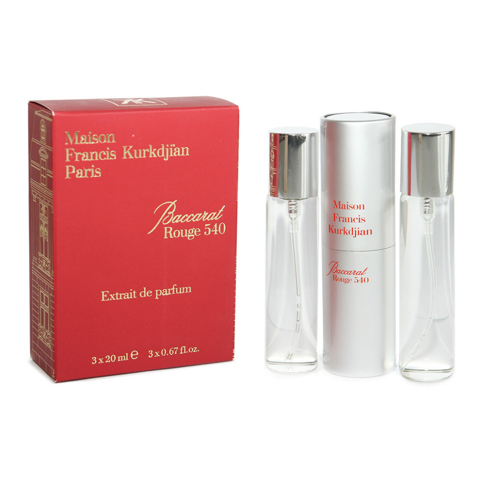 Парфюмерный набор Maison Francis Kurkdjian Baccarat Rouge 540 extrait de parfum 3*20ml - фото 1 - id-p218837360