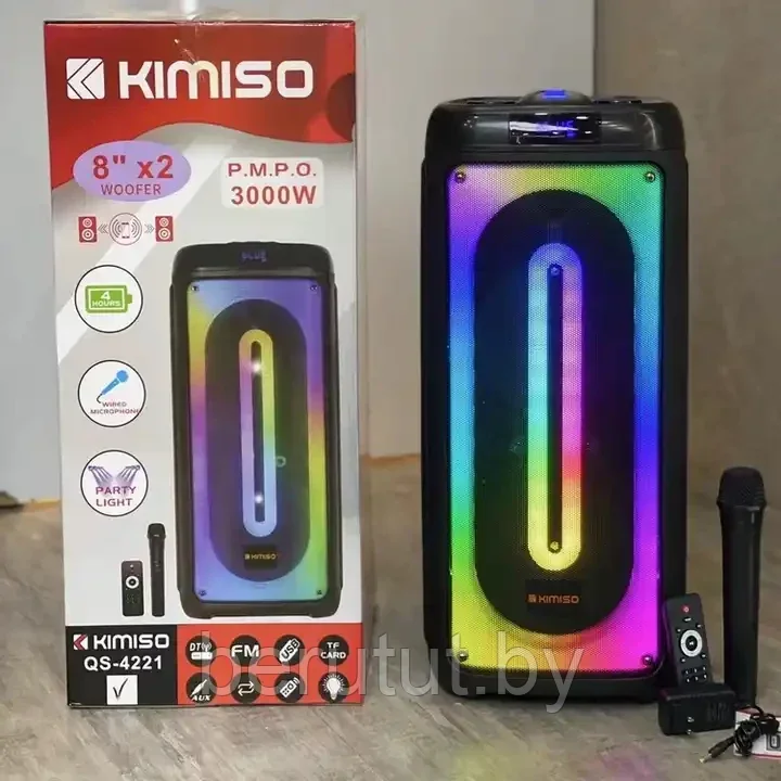 Акустическая колонка напольная Bluetooth с микрофоном KIMISO QS-4221 - фото 8 - id-p218890405
