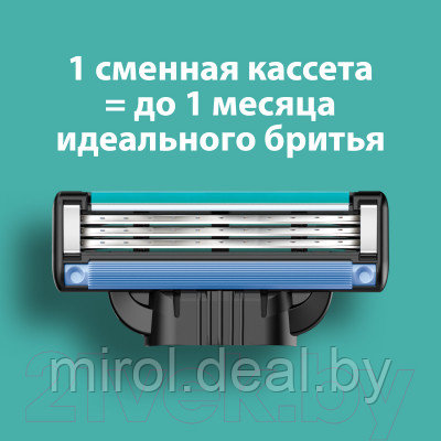 Набор косметики для бритья Gillette Станок M3+1кассета+Пена для бритья+Шампунь+косметичка - фото 4 - id-p218873389