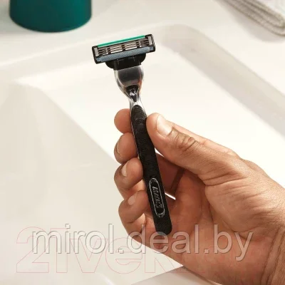 Набор косметики для бритья Gillette Станок M3+1кассета+Пена для бритья+Шампунь+косметичка - фото 5 - id-p218873389