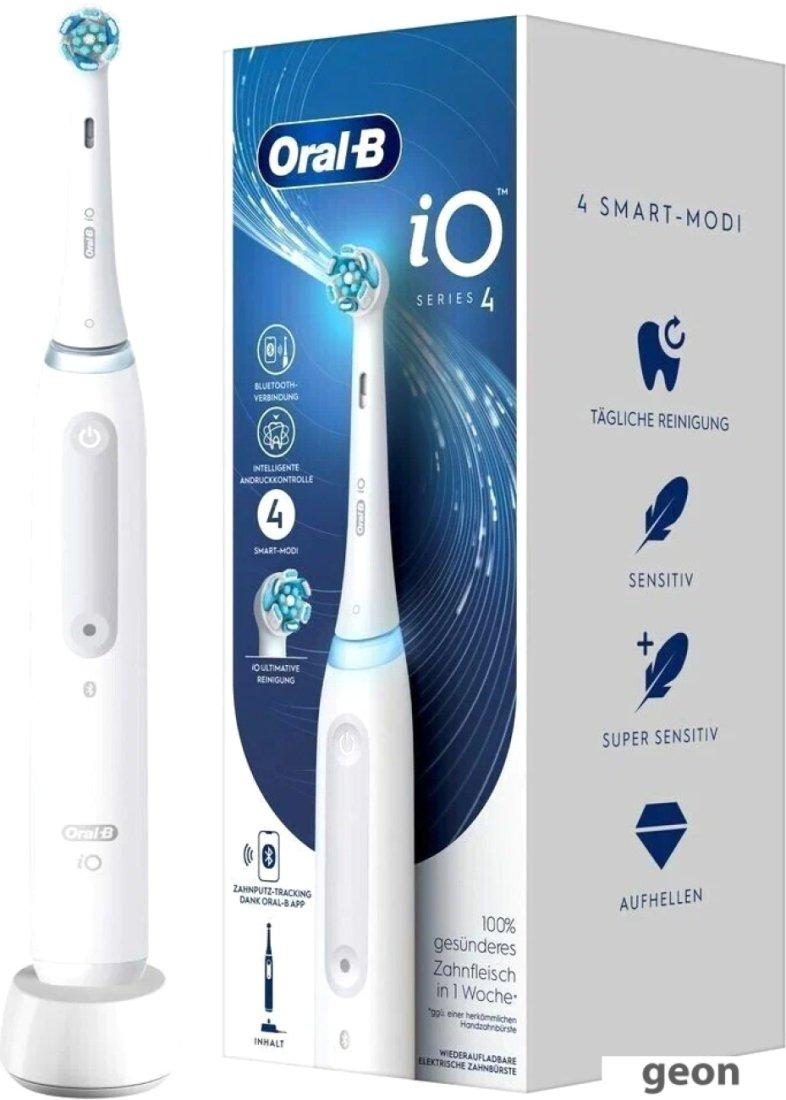 Электрическая зубная щетка Oral-B iO Series 4 IOG4.1A6.0 (белый) - фото 1 - id-p218929710