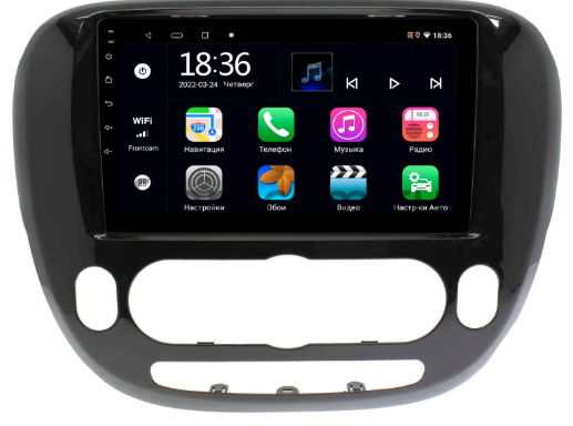 Штатная магнитола Kia Soul II 2013-2019 (без климат-контроля) Canbox Android 10 4G-SIM, 2/32, TS18, DSP, QLed