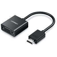 Переходник-конвертер мультимедиа Ugreen HDMI-VGA CM270 черный