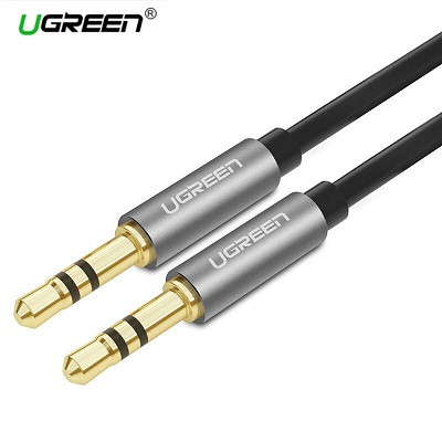 Кабель Ugreen AV119 3.5 mm to 3.5 mm Audio Cable (10733) 1 метр чёрный - фото 2 - id-p218952590