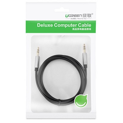 Кабель Ugreen AV119 3.5 mm to 3.5 mm Audio Cable (10733) 1 метр чёрный - фото 5 - id-p218952590