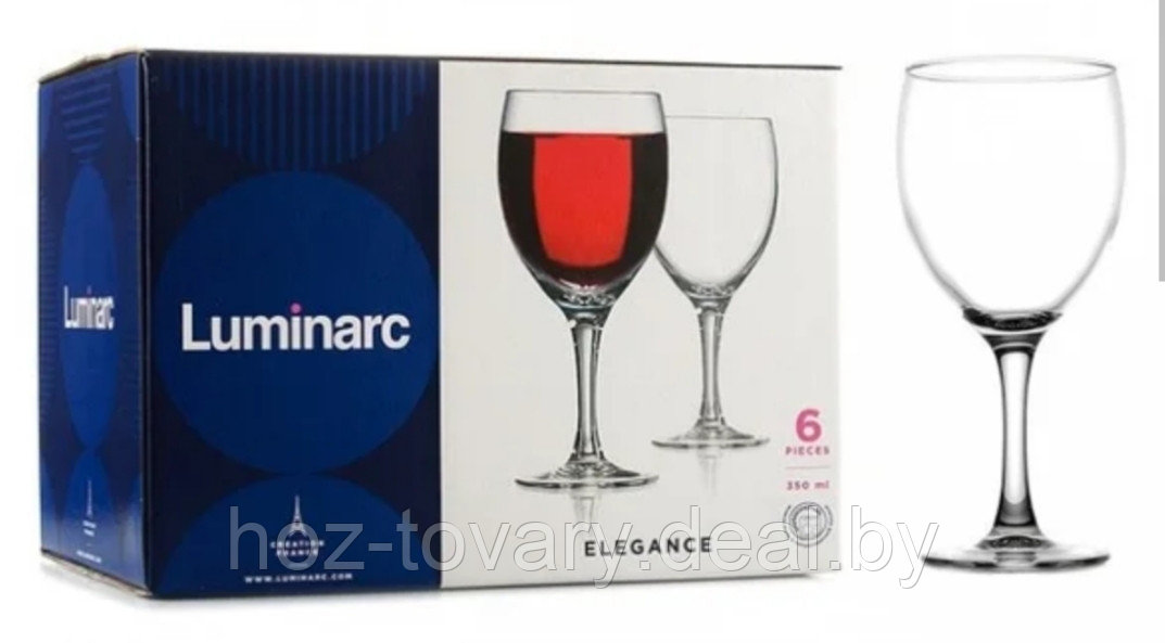 Набор бокалов для вина Люминарк Elegance 350 мл 6 шт - фото 1 - id-p218952772