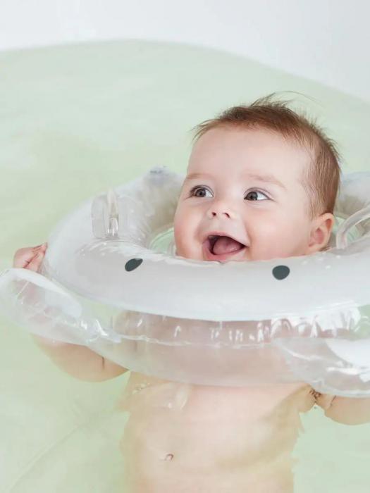 Надувной круг на шею для купания новорожденных младенцев детей Flipper с ручками - фото 3 - id-p218953909