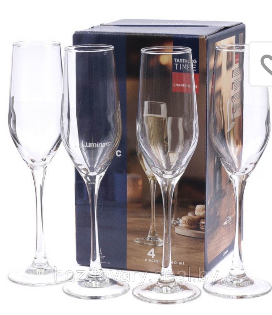 Набор бокалов для шампанского Люминарк Tasting Time Champagne 160 мл 4 шт - фото 1 - id-p218962829