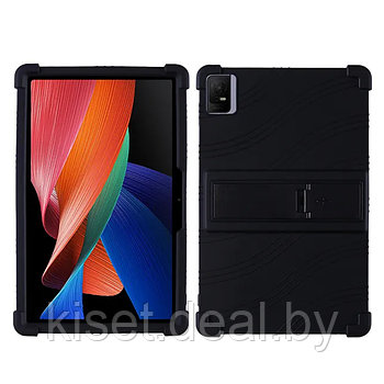 Чехол-бампер силиконовый KST Flex для TCL Tab 11 9166G / NxtPaper 11 10.95 9466X (2023) черный с подставкой