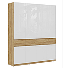 Модульная прихожая Бостон - Композиция 4 - Дуб крафт золотой / Белый глянцевый (МК Стиль), фото 4