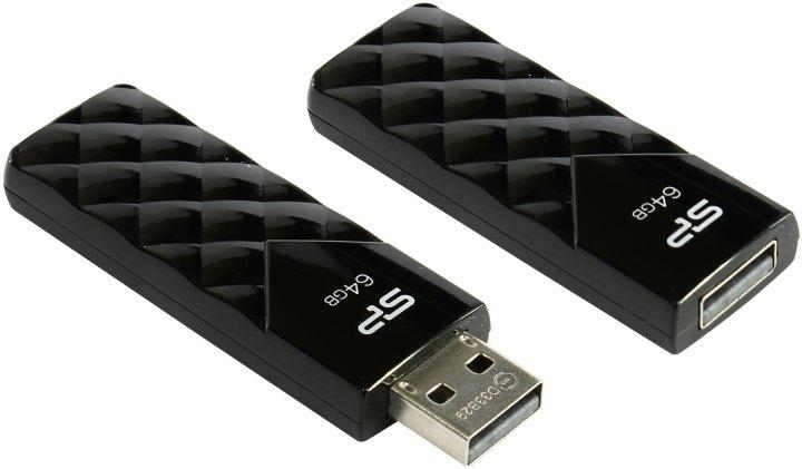 Флеш Диск Silicon Power 64Gb Ultima U03 SP064GBUF2U03V1K USB2.0 черный - фото 1 - id-p212707474