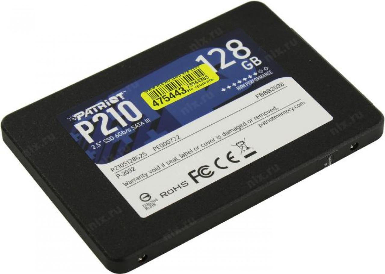 Накопитель SSD Patriot SATA III 128Gb P210S128G25 P210 2.5" - фото 1 - id-p203910167