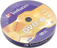 Диск DVD-R Disc Verbatim 4.7Gb 16x уп. 10шт 43729