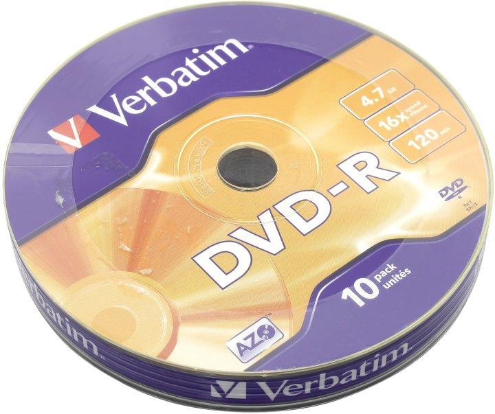 Диск DVD-R Disc Verbatim 4.7Gb 16x уп. 10шт 43729 - фото 1 - id-p210227565