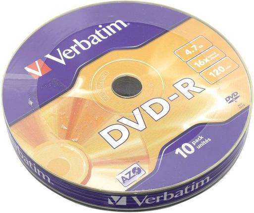 Диск DVD-R Disc Verbatim 4.7Gb 16x уп. 10шт 43729, фото 2