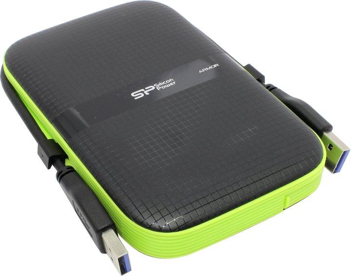 Жесткий диск Silicon Power USB 3.0 2Tb SP020TBPHDA60S3K A60 SP020TBPHDA60S3K Armor 2.5" черный - фото 1 - id-p212715329