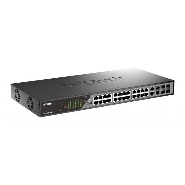 D-Link DSS-200G-28MP/A1A Настраиваемый L2 коммутатор с 24 портами 10/100/1000Base-T и 4 комбо-портами - фото 1 - id-p214701185