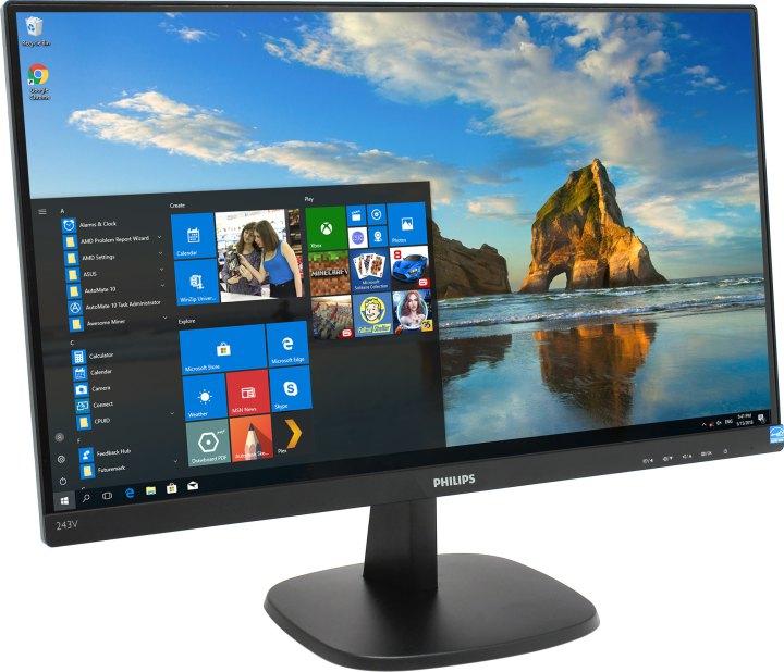 23.8" ЖК монитор PHILIPS 243V7QJABF/01/00 (16:9, 1920x1080, IPS, 75 Гц, динамики, интерфейсы HDMI+D-Sub - фото 1 - id-p211089946