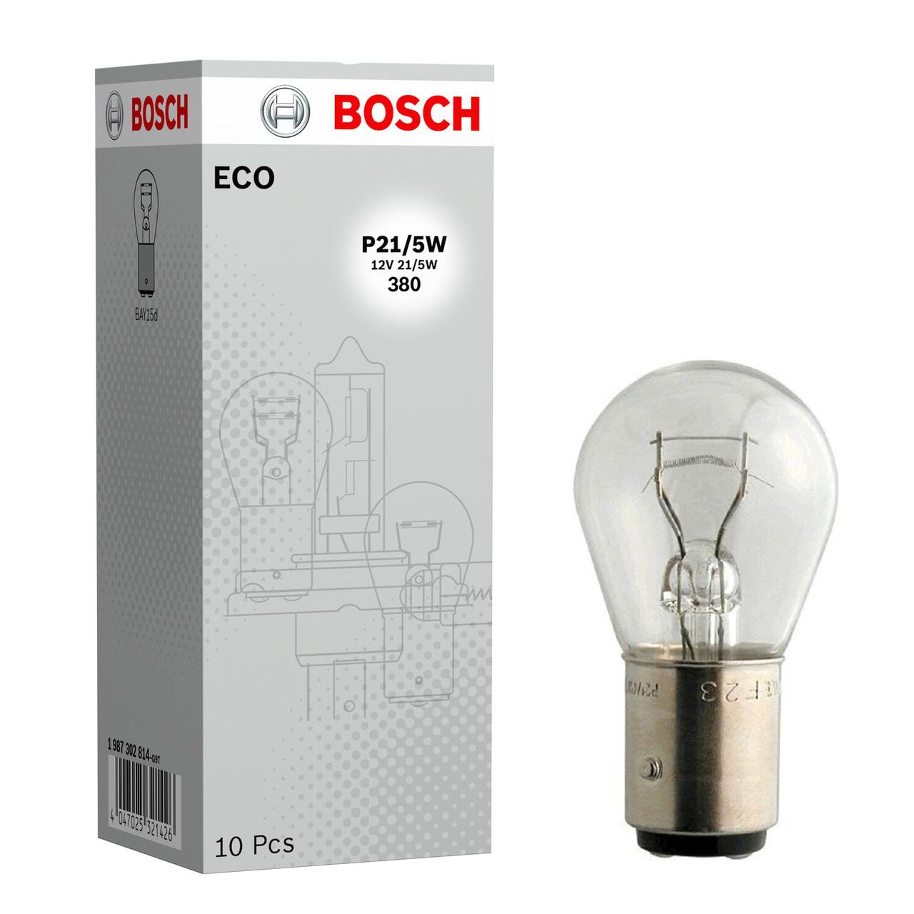 Автомобильная лампа Bosch ECO тип P21/5W 12v 21w BAY15d 1987302814 - фото 2 - id-p218968408