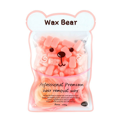 Воск для депиляции в гранулах WAX BEAR, 100 г роза