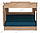 Кровать двухъярусная с диван-кроватью дуб сонома/чехол ткань Velutto 26, фото 2