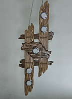Люстра рустикальная деревянная "Сельская Премиум №25" на 5 ламп