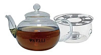 Чайник Kelli заварочный стеклянный с подставкой 0,8 л арт. KL 3093