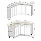 Кухня угловая Лира 1.3x1.5м Капучино - Оникс, фото 2