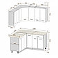 Кухня угловая Лира 1.5x1.5м Белый - Береза, фото 2