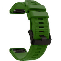 Силиконовый ремешок Rumi QuickFit Netting для Garmin Fenix 5, 5 plus (22 мм) Лесной зеленый