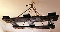 Люстра рустикальная деревянная "Хуторянин №3" на 6 ламп