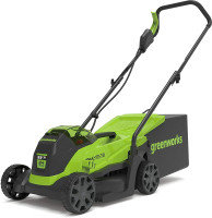 Газонокосилка электрическая Greenworks GD24LM33K4 бесщеточная 24V 33см/ 2516107UB