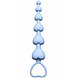 Силиконовая анальная цепочка Hearts Beads Blue, фото 2