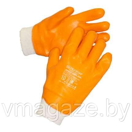 Перчатки рабочие утепленные с полным облиовм Ликом Полизар Сибирь 72/м (цвет оранжевый) - фото 1 - id-p219016959