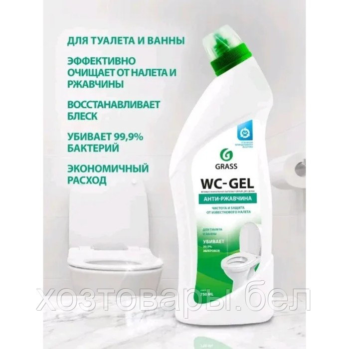 Средство для чистки сантехники WС-GEL 750 мл - фото 2 - id-p219016843