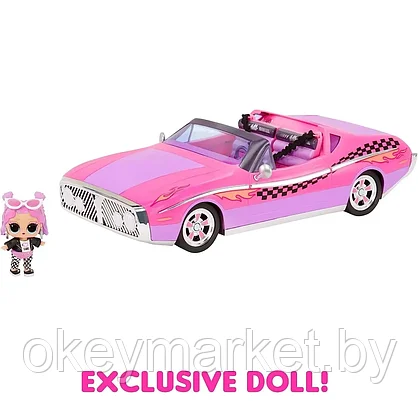 Игровой набор LOL Surprise Автомобиль Pink City Cruiser Ретро кабриолет + кукла LOL 591771, фото 3