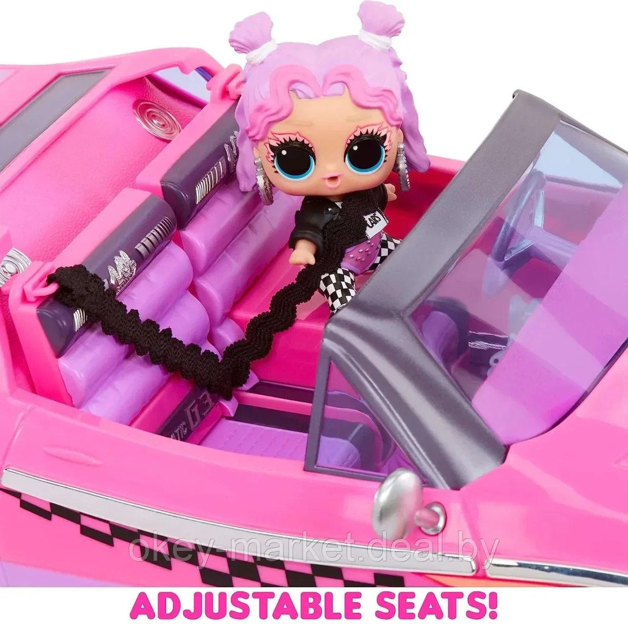 Игровой набор LOL Surprise Автомобиль Pink City Cruiser Ретро кабриолет + кукла LOL 591771 - фото 7 - id-p219017195
