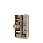 Шкаф Даллас ШК-02 со стеклом - Дуб Каньон / Софт Графит (Стендмебель), фото 2