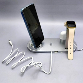 Многофункциональная зарядная ДОК-станция Multifunction charging stand 6 в 1 iPhone/Android/Micro USB - фото 1 - id-p215939498