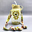 Бутылка Мишка в иллюминаторе с клапаном, трубочкой и ремешком 680 мл. / Наклейки в подарок Бежевый, фото 3