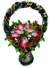 Корзина ритуальная Сердце -2 h- 115 см