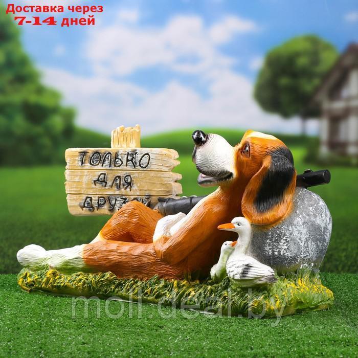 Садовая фигура "Собака лежачая - Только для друзей" - фото 2 - id-p218976991