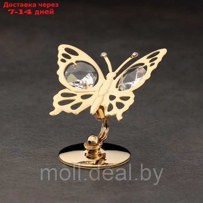 Сувенир "Бабочка", на подставке, с хрусталиками - фото 3 - id-p219013786