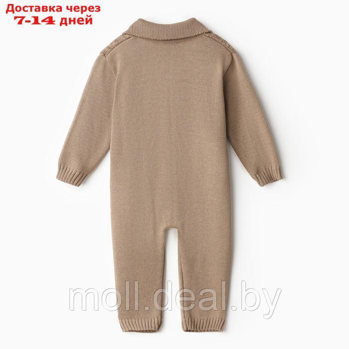 Комбинезон детский вязанный MINAKU, рост 92-98, цвет коричневый - фото 4 - id-p219014794