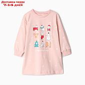 Сорочка для девочки, цвет розовый, рост 110-116 см