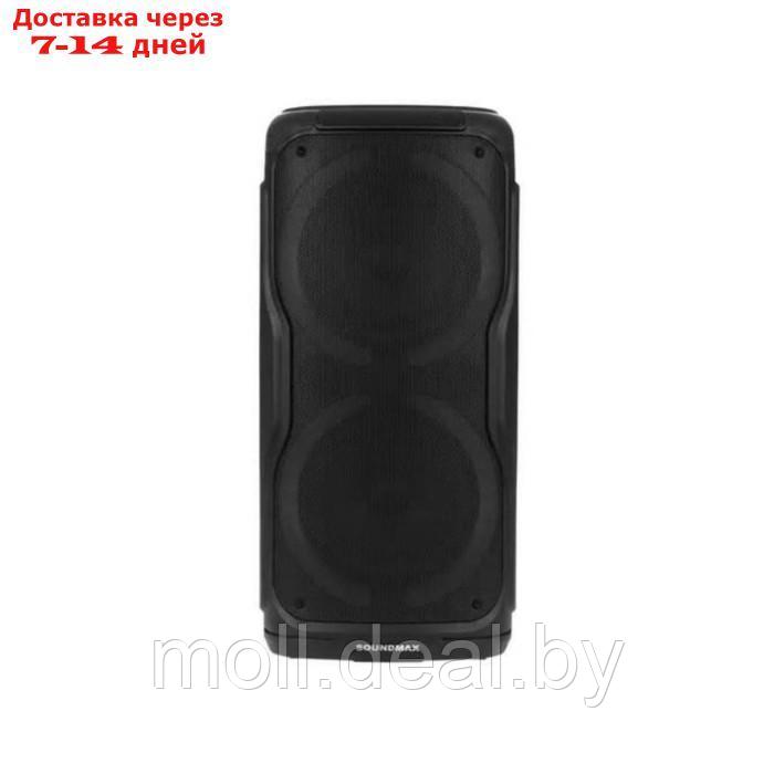 Портативная караоке система Soundmax SM-PS4204, 120 Вт, FM, AUX, USB, BT, SD, чёрная - фото 4 - id-p219014933